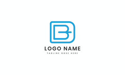 abstract letter b logo vector