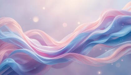 Fototapeta premium Flowing abstract waves of pastel colors digital art light and soft environment dynamic viewpoint tranquility concept