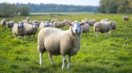 Fototapeta premium Sheep on pasture