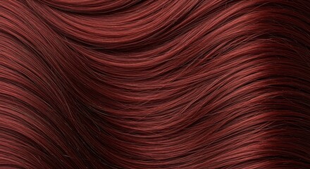 Naklejka premium A closeup of beautiful, shiny and healthy salon quality red hair background concept for a beauty haircare concept or marketing ad
