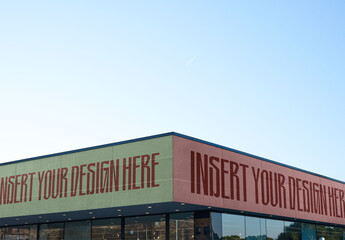 Mockup for Business Logo Placement in Store Front Corners
