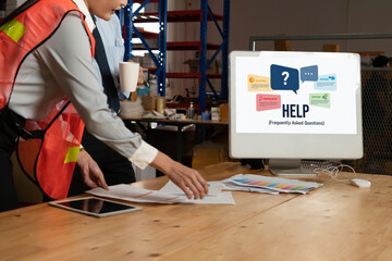Help screen on the website provide answer to FAQ frequently asked question snugly with knowledge...
