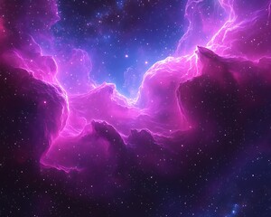 Cosmic Nebula Burst in Deep Space.