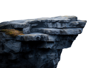 Felsformation mit Pflanzenbewuchs PNG mit transparentem Hintergrund

