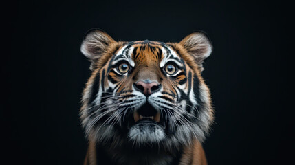 Fototapeta premium Close up portrait of a bengal tiger