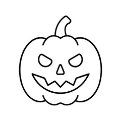 Halloween Pumpkin Outline Vector for Web Graphics

