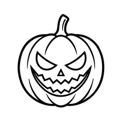 Halloween Pumpkin Outline Vector for Home Decor

