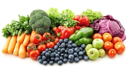 Fresh, vibrant fruits and vegetables