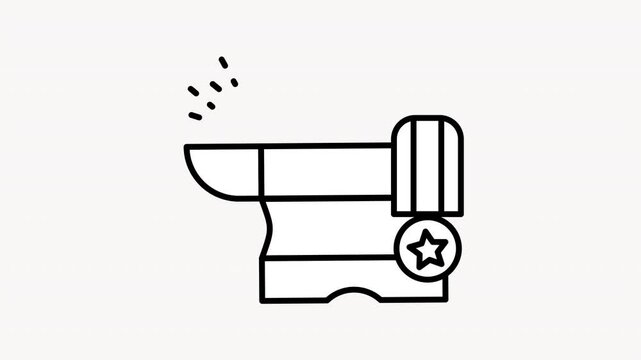 Blacksmith & Industry Award Icon Motion Graphic
