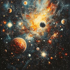 Cosmic Nebula Explosion.