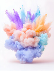 Fototapeta premium Pastel explosion; vibrant colors; studio shot
