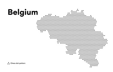 Fototapeta premium Dotted Map of Belgium