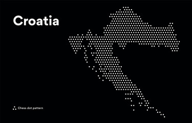 Dotted Map of Croatia