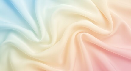 Fototapeta premium Pastel Dream: Abstract Silk Fabric Texture - Soft, flowing pastel silk fabric. Symbolizes serenity, gentleness, dreams, hope, and tranquility