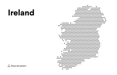 Obraz premium Dotted Map of Ireland