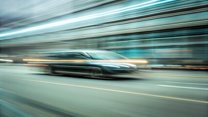 Fast moving car. Generative AI