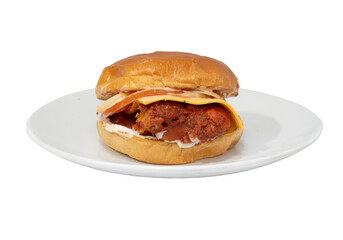 Sloppy Joe Sandwich with Cheese on a Plate