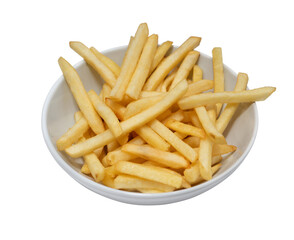 Close-Up of a Bowl of Golden French Fries