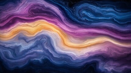 Fototapeta premium Abstract Swirling Marble Texture Purple Blue and Gold Hues