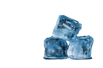 Obraz premium Eiswürfel gestapelt Nahaufnahme PNG mit transparentem Hintergrund