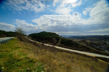 Naklejka premium road in the mountains