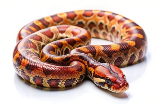 blood python snake isolated on white background