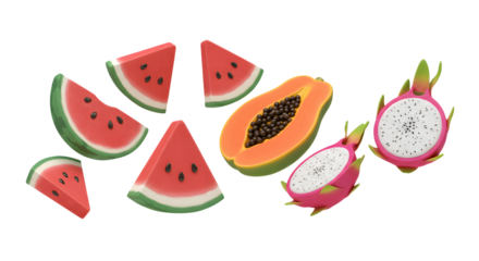 Watermelon and Smiley Pattern