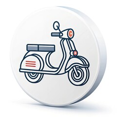 Fototapeta premium retro scooter on the road