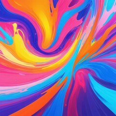 Obraz premium Vortex of Vibrant Hues in Abstract Canvas