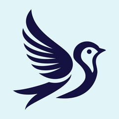 Obraz premium minimalist flying Bird's logo design concept