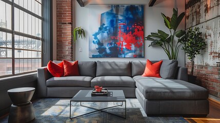 Modern Luxury Home Interior Bedroom Design with Mockup Frame , Wall Poster (3d Render)