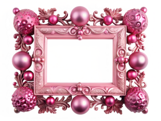 frame for photo with christmas balls