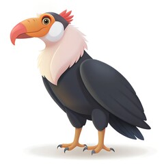 Obraz premium cartoon vulture isolated on white