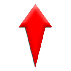 red arrow on white