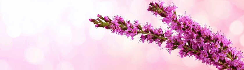 Pink flower branch, bokeh background, nature, beauty, greeting card
