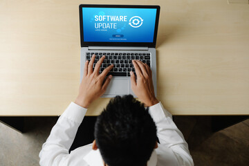 Software update on computer for modish version of device software upgrade