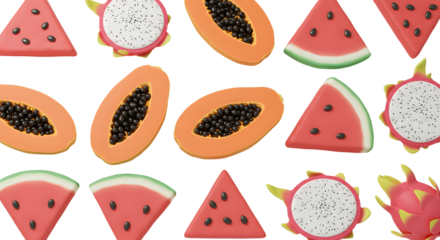 Tropical Fruit Smiley Bowl