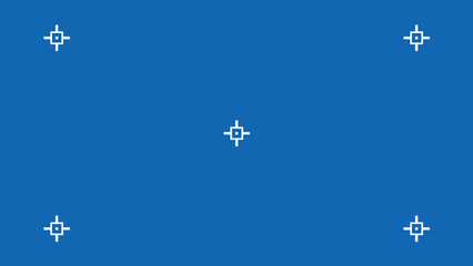 Blue screen background, VFX motion tracking markers. Abstract concept video footage replacement tracking markers element.