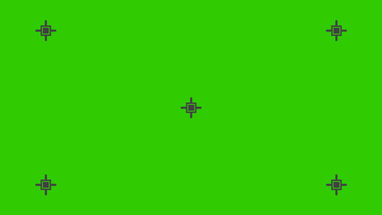 Green screen background, VFX motion tracking markers. Abstract concept video footage replacement tracking markers element.