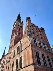 Gdansk, Poland - July 11 2023: Old town of Gdansk, Poland 