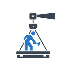 Worker with Hammer Icon
