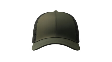 green baseball cap , hat isolated on white background , transparent png	