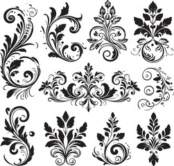 Elegant Baroque Floral Ornament | Vintage Flourish Vector Design