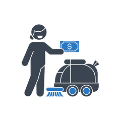 Person Paying for Cleaning Icon
