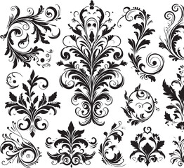 Elegant Baroque Floral Ornament | Vintage Flourish Vector Design