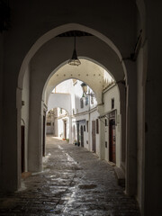 Fototapeta premium Covered street of Tetouan medina