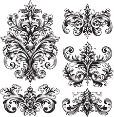Elegant Baroque Floral Ornament | Vintage Flourish Vector Design