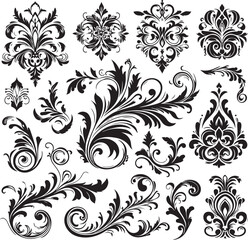 Elegant Baroque Floral Ornament | Vintage Flourish Vector Design