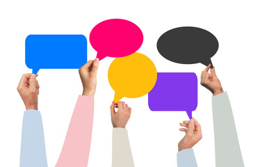 Group of diverse people in online meeting, sharing ideas and feedback. Casual conversation with