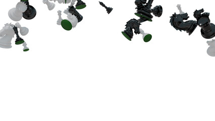 Chess piece on transparent background